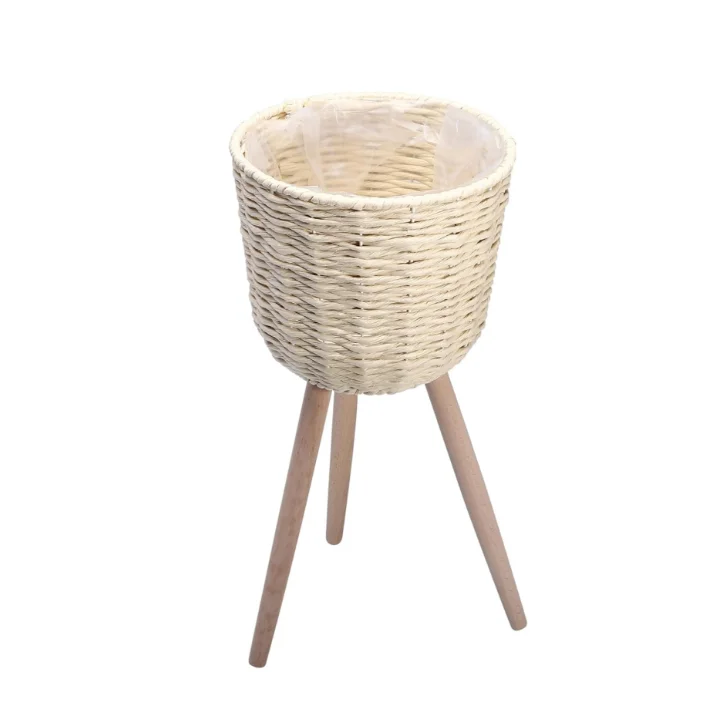 Planter Simple Home Flowerpot Indoor Planter Pots Wicker Rattan Basket Floor Vase Seagrass Baskets Indoor Planters
