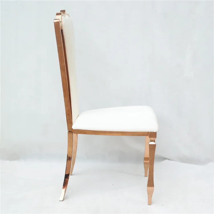 High Quality Stainless steel Furniture Luxury Fashion Design Wedding Dining Banquet Chair