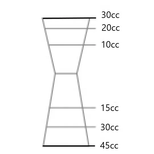 Manufactured in Japan 18-8 Stainless Steel Jigger with Accurate Graduations 0330 1220 Jigger Smart Ring