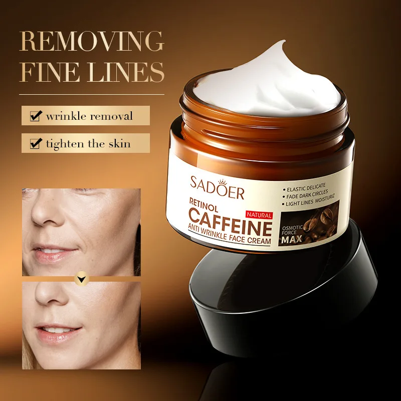 Natural Ingredient Coffee Extract Retinol Caffeine Face Cream for Anti-wrinkle (50g)