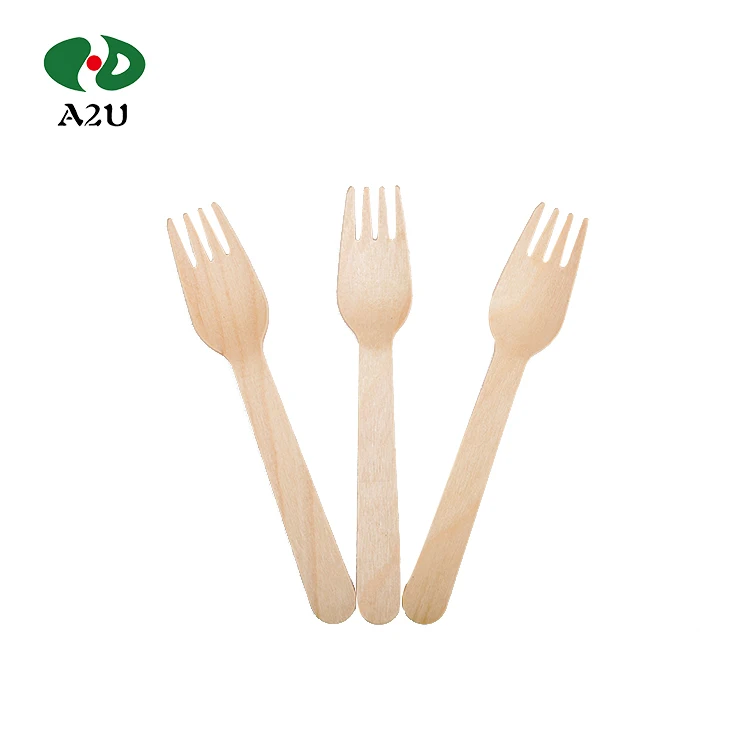 Wooden fork disposable single children camping degradable compostable mini