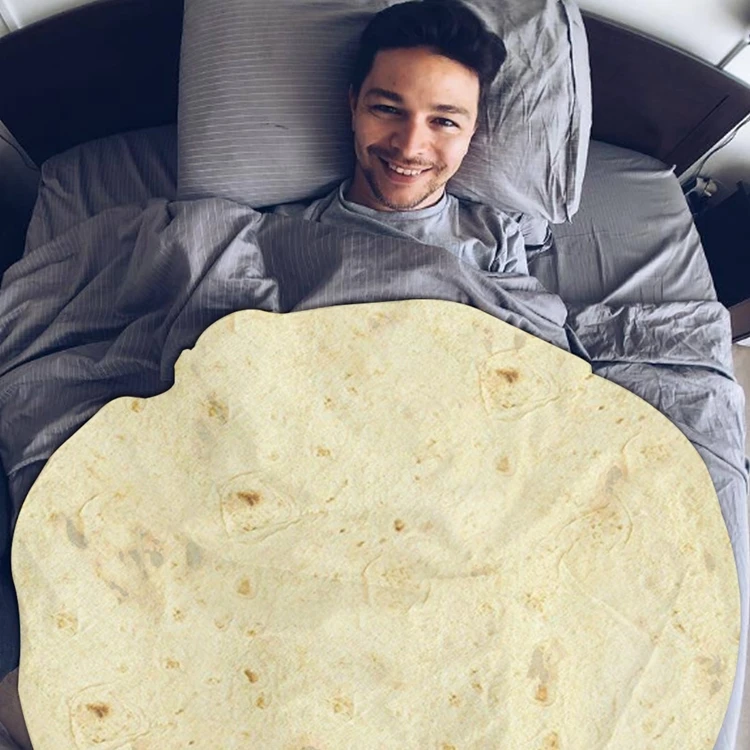 Высококачественное супермягкое одеяло для пиццы, мука, тортильа, детское одеяло Burrito