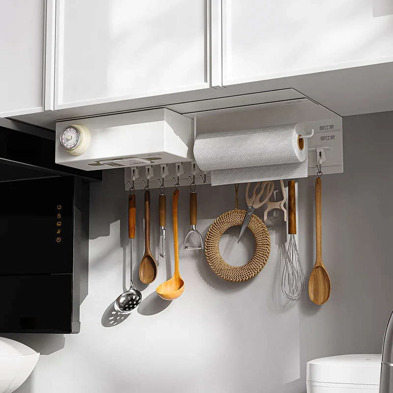 YUSHIJIA NEW DESIGN wall mounted Magnetic kitchen storage paper towel holder under cabinet organizer