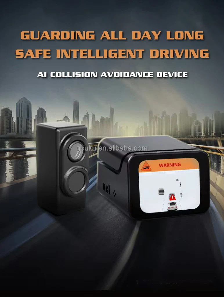 Waterproof Blind Vehicle and Pedestrian Active Detection Anti Collision Warning Truck System 12V With Mobile Phone Holder