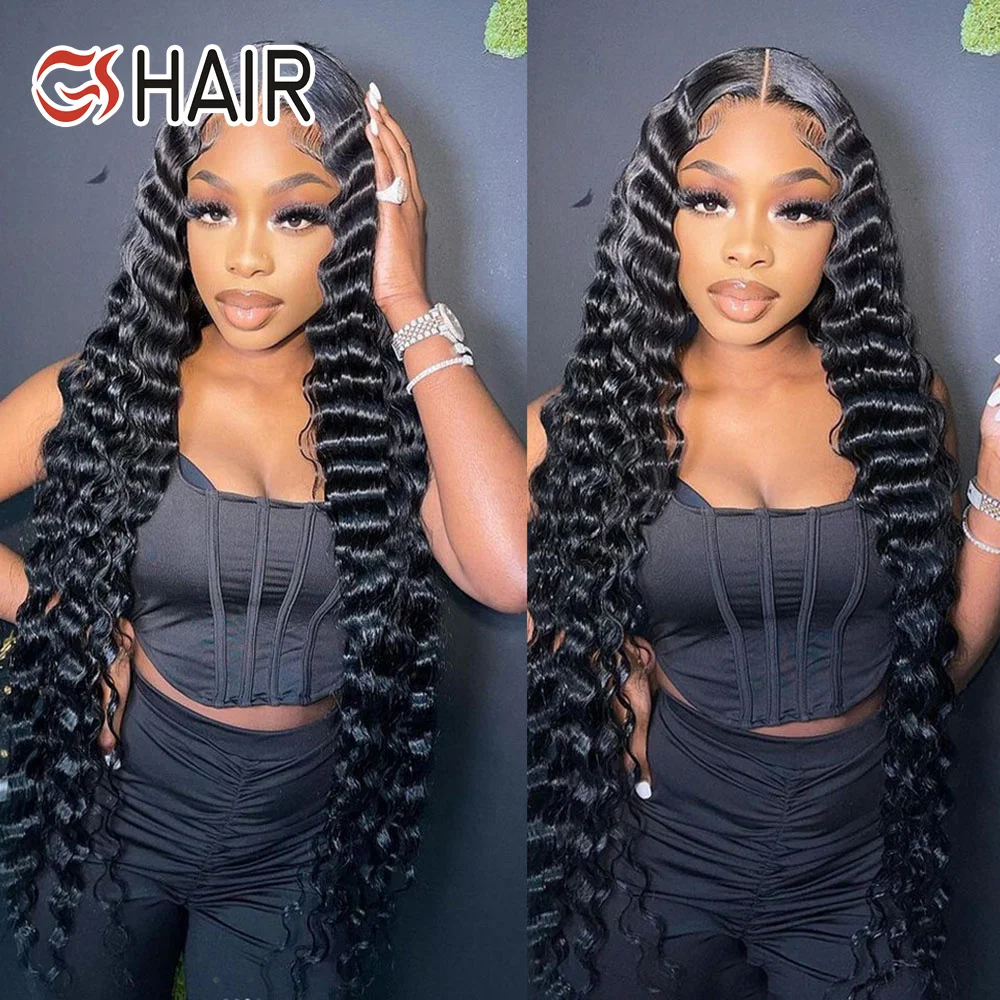 GS hair company guangzhou wholesale market spring curly deep wave virgin brazilian hair bundles for biack women