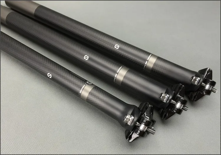 TOSEEK 3K Matte Full Carbon Fiber Bicycle Seatpost Superlight MTB Road Bike Cycling Seat Post Parts 27.2/30.8/31.6 x 350/400 MM