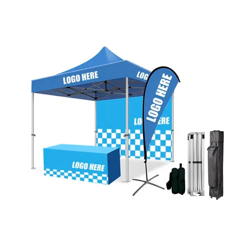 220 продается на заказ 10 'X 10' палатка с полноцветным навесом задние и боковые стены 6 'крышка стола (2) 8' флаги перьями