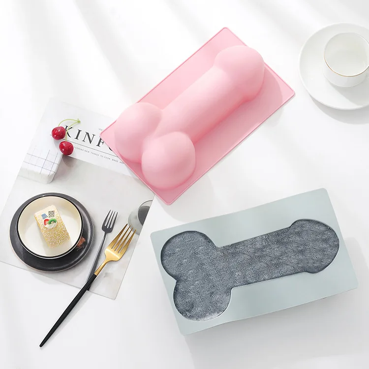 Creative funny sexy penis shaped silicone mold 3d DIY soap mold birthday cake baking mold silicone mould