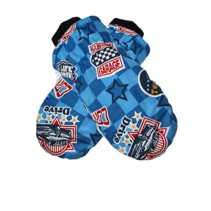 Спортивные водонепроницаемые ветрозащитные Нескользящие зимние варежки для мальчиков и девочек удлиненные перчатки катания на лыжах Детские