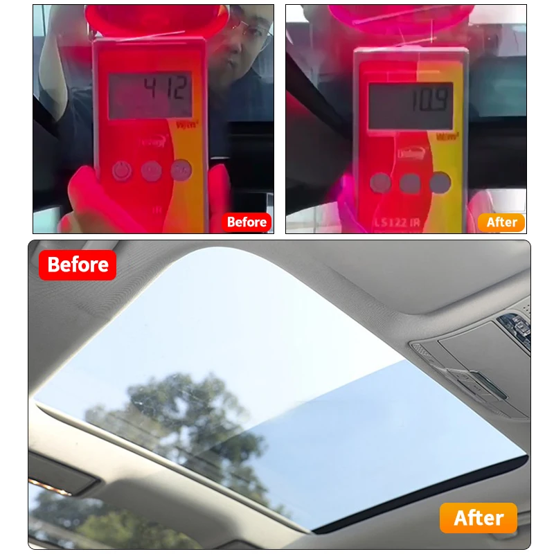 car sticker car skylight roof film TPU material super heat insulation UV IR rejection ice armor waterproof car window film