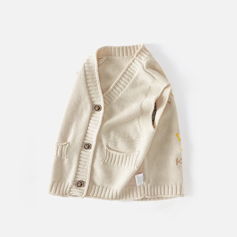 New Born Baby Clothes Knitted Sweatshirt Cardigan Baby Knit Cotton Sweater Manufacturer Designer Unisex Knitwear