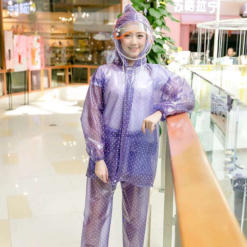 Custom rainsuit men 100% PVC waterproof rain suit heat welding rain coat waterproof motorcycle suit with hooded rain suit