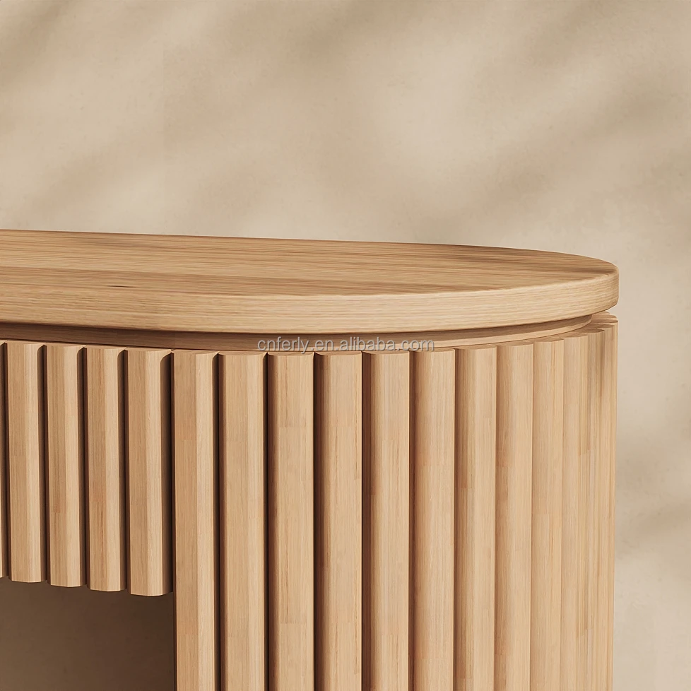 FERLY Custom Solid Wood Entrance Table Modern Luxury Carved Design for Home Office Hot Sale Console Table