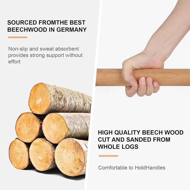 Push up bars  Wooden Parallettes Anti-slip Handstand Bars for Calisthenics, Fitness, Floor workouts Solid Wood