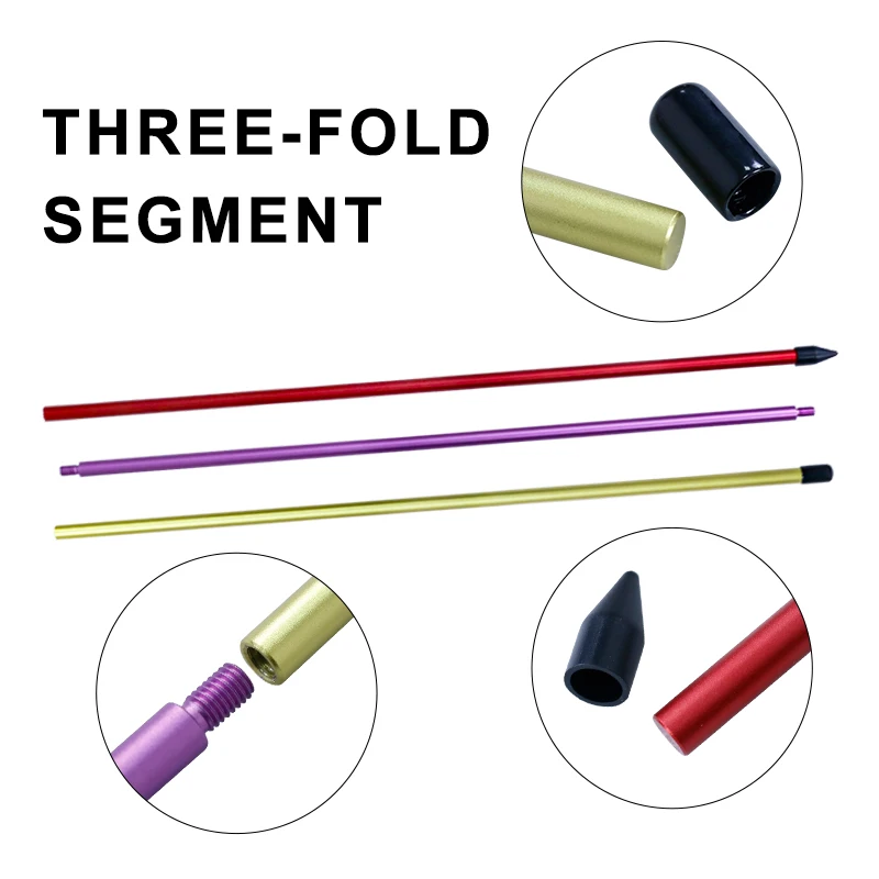 Konday Custom Golf Training Aids Three-color Aluminum Alignment Sticks Durable Unbreakable New Metal Golf Alignment Rod