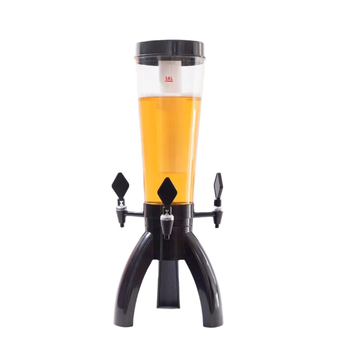 Commercial Beer equipment with a Drink Tower for Brewing Beer 3L Draft Beer Tower Drink Dispenser With Ice Tube