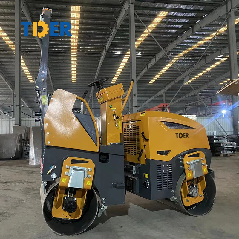2024 TDER mini roller compactor mini road roller 1 ton 1.5ton compactor asphalt roller for sale