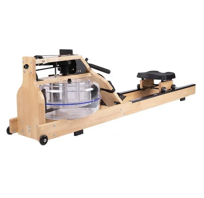 power indoor water resistance  rower seated exercise home wood water commercial row machine gym