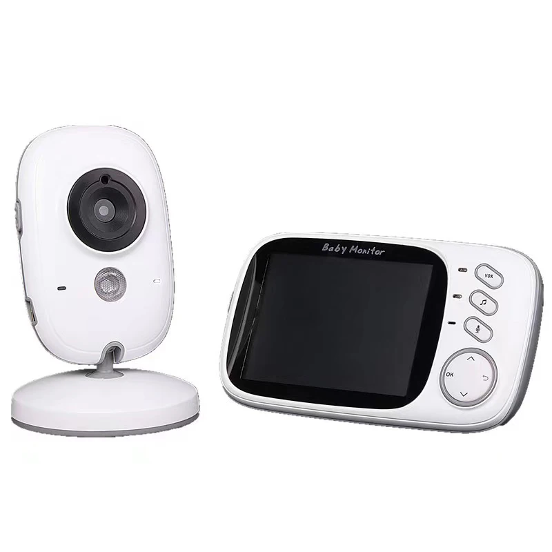 Baby Monitor with Camera and Audio 3.2' Pan-Tilt-Zoom Video Baby Monitor Infrared Night Vision Two Way Audio