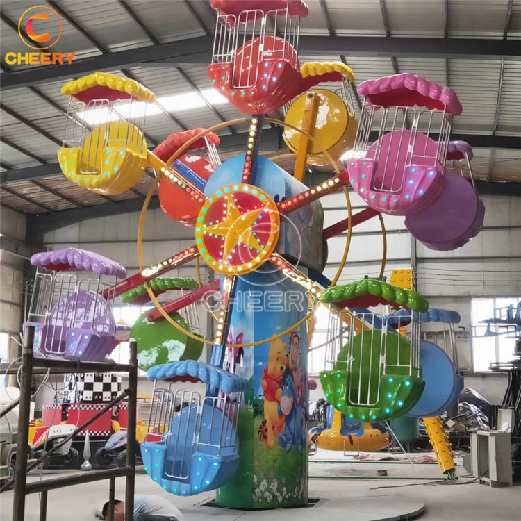Cheery amusement rides manufacturers fun park ride double rotary kids mini ferris wheel for sale