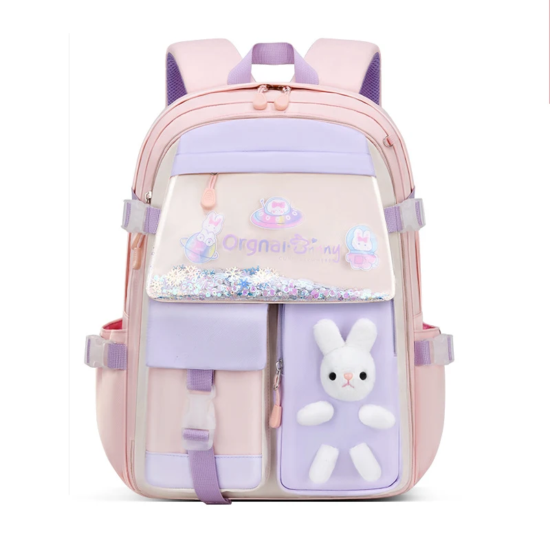 2022 Colorful Fashion Cute Kids Cartoon Bag Girls Decompression Waterproof Large Capacity School Backpack
