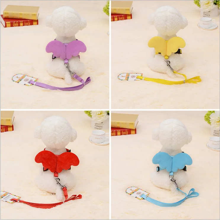 Rarewe Wholesale Angel Wing Cute Dog Harness Set Oem Manufacturer Multi-Design Pet Harness For Puppy Dog Cat