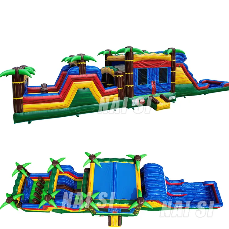Outdoor Sports Theme Kids Inflatable Obstacle Bounce House Games For Sale