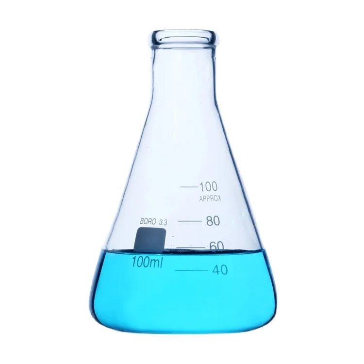 Прозрачная боросиликатная 3,3 стеклянная пирекс-стеклянная мерная колба