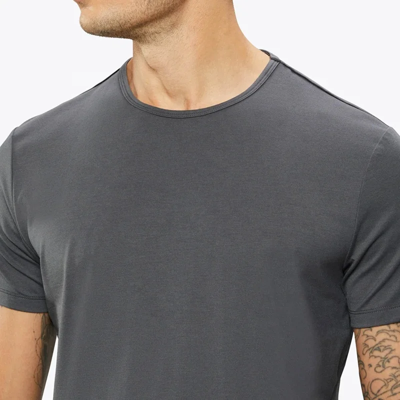 2023 Spring New Collection Curve-Hem Tee Heavyweight tshirts Pima Cotton Hot