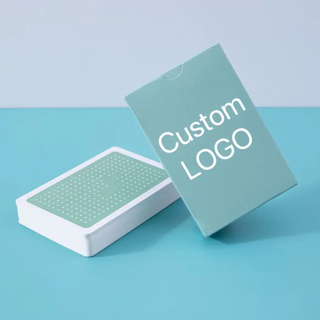 Custom Design Your Logo Paper Printed Playing Card Box Plastic Pvc Waterproof Poker Deck Blank Playing Cards