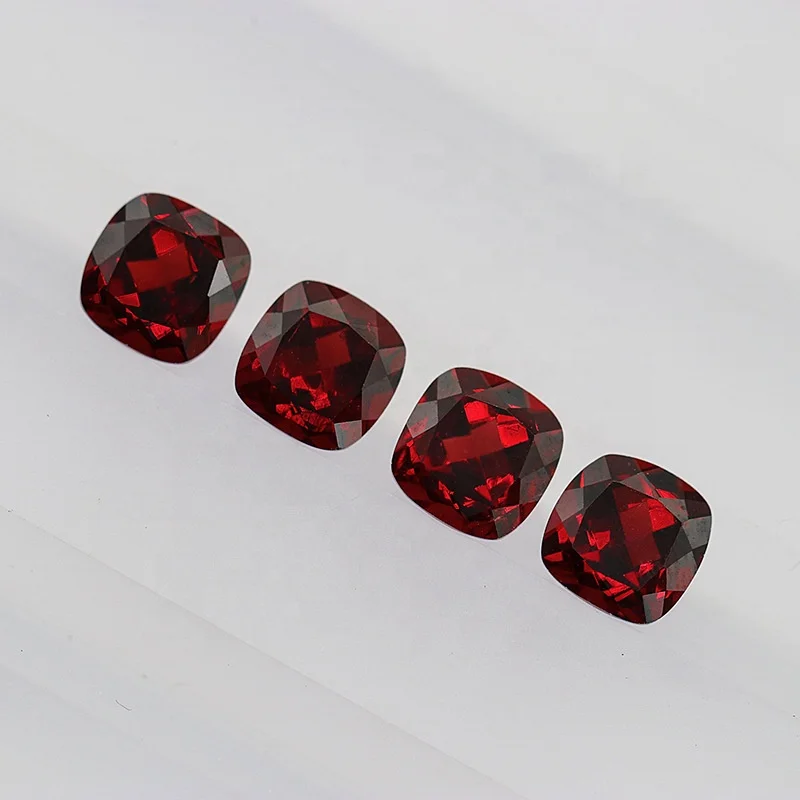 HanYu Low Price High Quality Cushion Cut Loose Garnet Gemstone Red Garnet Stone Natural Stone