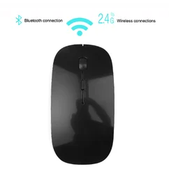 2.4Ghz Ultra-thin Dual Mode 2 In 1 Cordless BT 5.0 Mouse 1600 DPI Ergonomic Colorful Portable Optical Mice laptop Wireless mouse