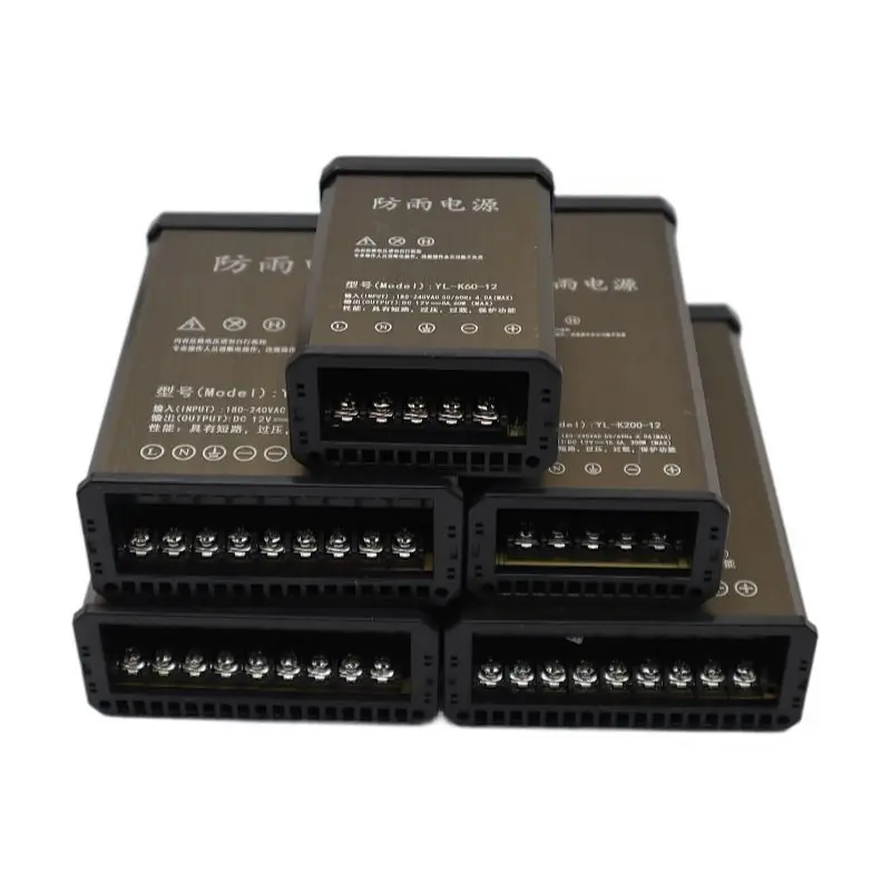 Rainproof Power Supply AC to DC 12V 5A 60W Single Output Stage Rainproof Switch Power Supply Outside 12v 60w 100w 200w 300w 400W