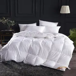 100% White Goose Down Filler 3D Bread Duvet/Quilt/Comforter Bedding Winter Luxury Blankets Cotton
