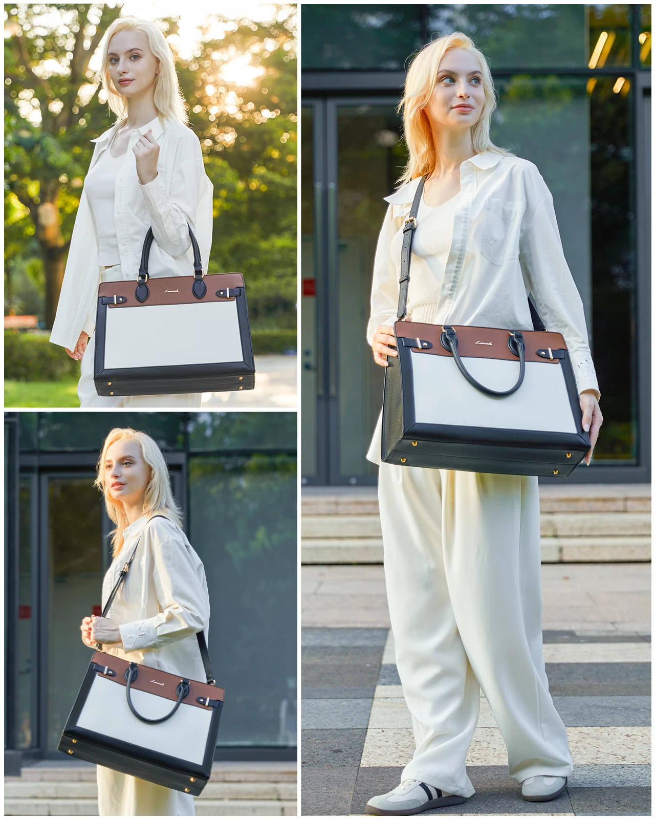 LOVEVOOK wholesale custom Work Business Briefcase for women office travel purses and handbags ladies 15.6 17in laptop tote bags