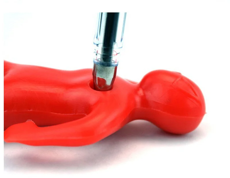 Creative Fun Silicone PVC Dead Man Pen Holder Penholder for Kids and Adults