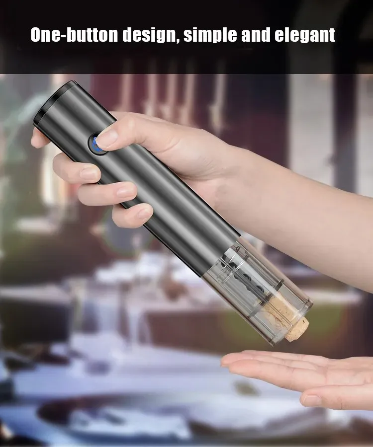 innovative products 2024 best wine opener electric corkscrew with wine foil cutter