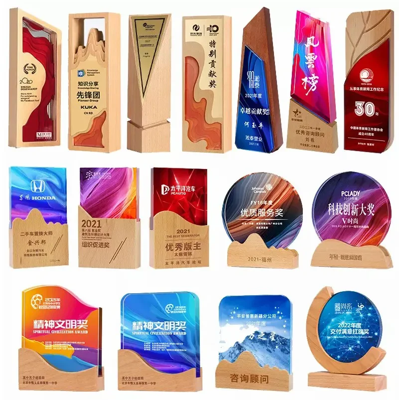 Trophies medals plaques Crystal wood metal craft mold statues glass football soccer trophy cup award custom Crystal trophy award