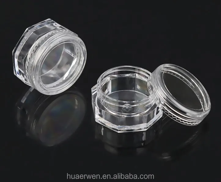 new hot sale 3G 5G Small Plastic jars  Mini Bottle polygon Jars Cosmetic Empty Makeup Containers