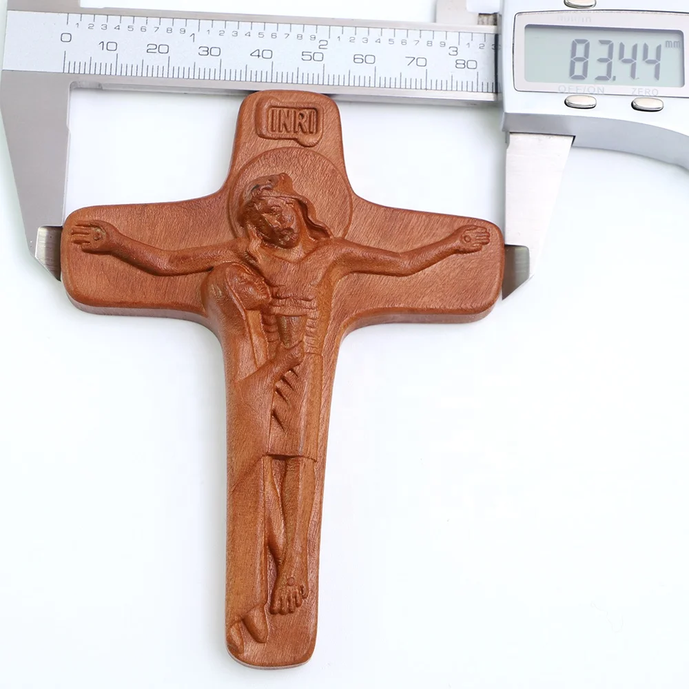 Palm-sized Wooden Maravillas Maria Sorrowful Mother Pectoral Unity Schoenstatt Mary at The Side of Jesus Crucifix Cross