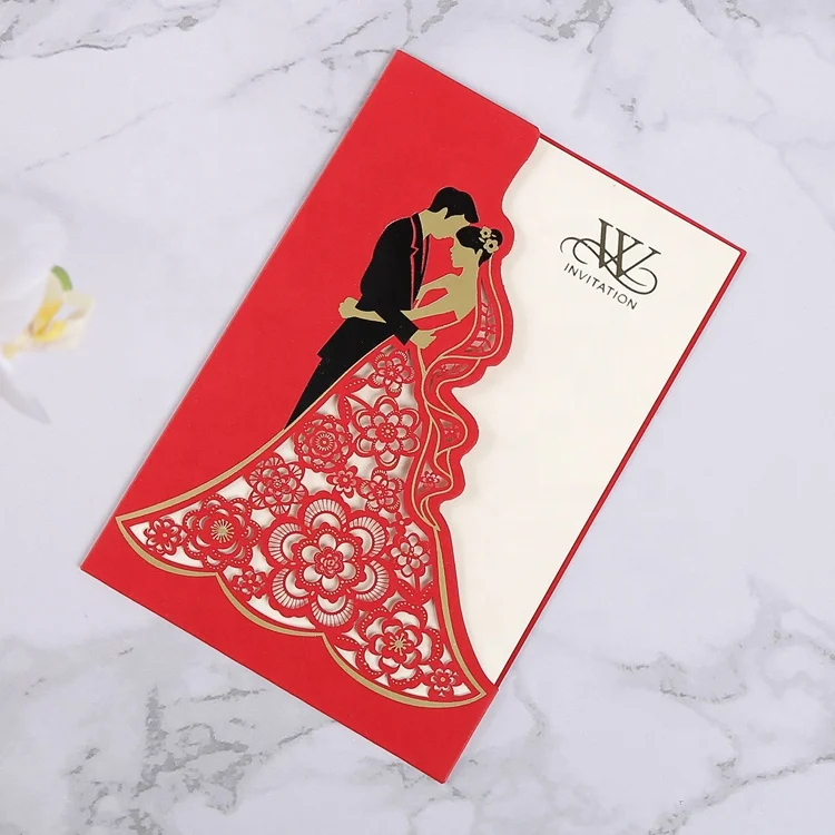 
Nepali marriage invitation card korean / myanmar / chinese customised wedding invitation card 