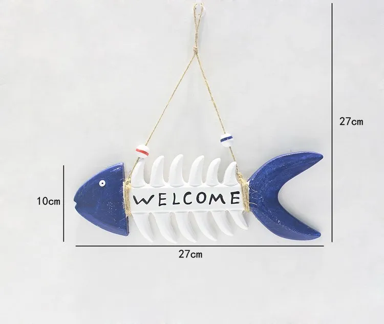 Mediterranean Style Wooden Welcome Sign Nautical Wall Art Decor for Ocean Theme Home Door Decal Coastal Camp