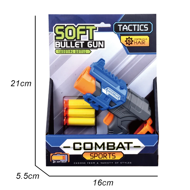 Wholesale kids shooting game toy gun soft bullets gun high quality sponge play toys soft bullet shotgun