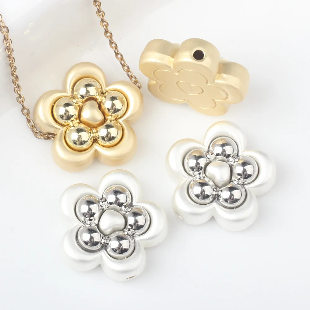 Simple alloy flower scattered bead string separated bead DIY bracelet necklace and other jewelry accessories