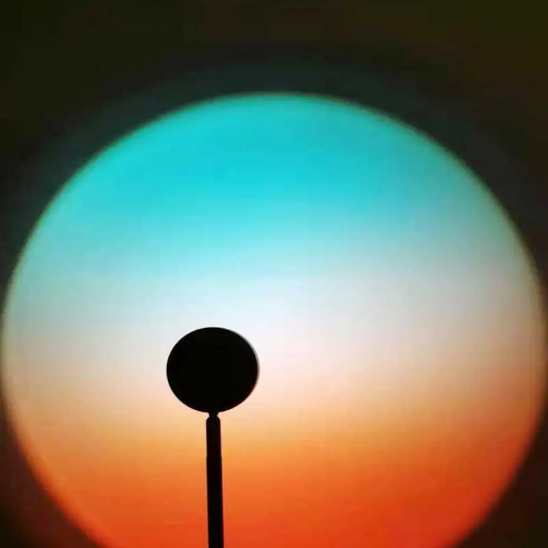 2022 High Quality plastic led sunset projector Lamp LED Sunset sunrise Light Halo Lamp
