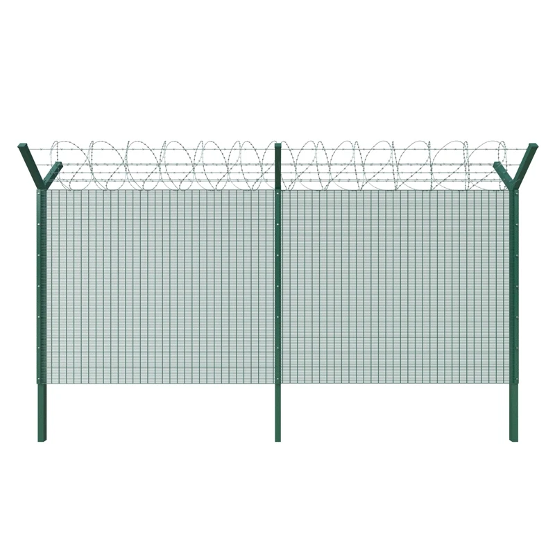 Durable black Galvanized High Security Anti-climb Anti-cut 358 Security Fence System