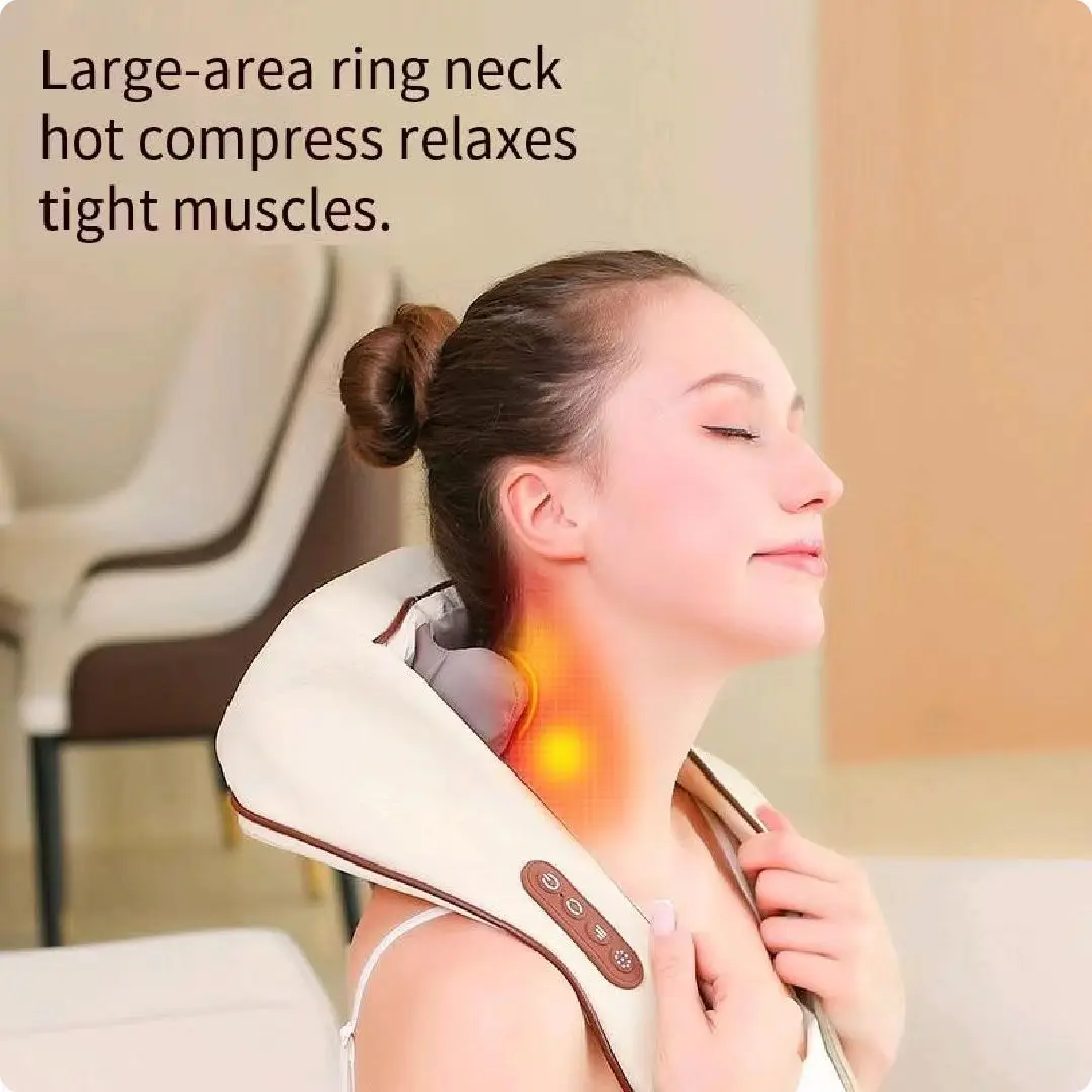 OEM New Neck Shiatsu Massage Belt Neck Back Shoulder Massager U-shape Electric Neck Massager