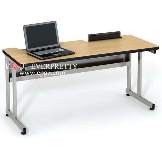Education Furniture Smart Desks Classroom Compute-IT Computer Table with Metal Leg and CPU Shelf