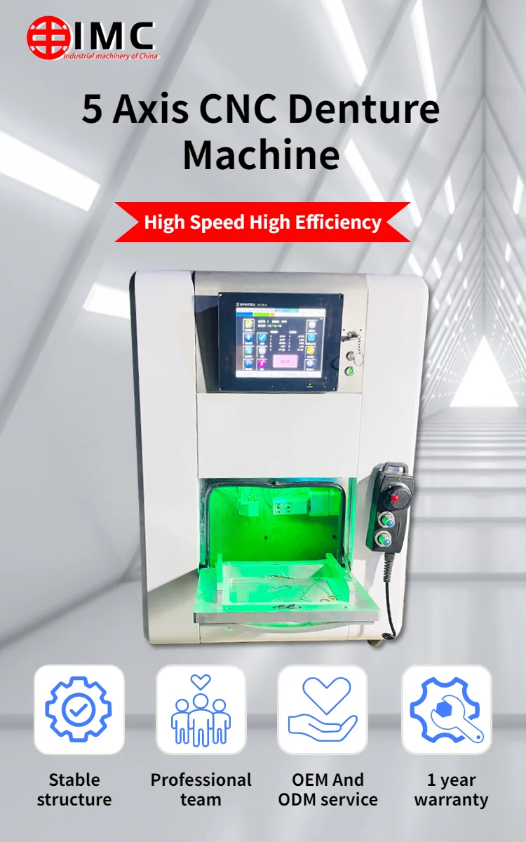 Denture laboratory 3d dental 5 aixs cad cam milling machine