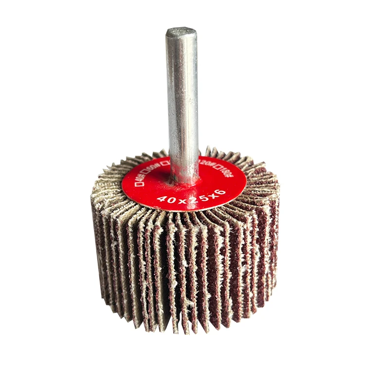40x25x6mm Flap Wheel with Nickel Plating Shaft  For Polishing